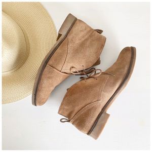 Lucky Brand Suede Leather Garboh Chukka Booties Sz 9